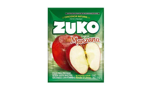 Refresco Zuko sabor Manzana (Rinde 2L)