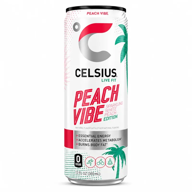 Energizante Peach Vibe CELSIUS (355ml)