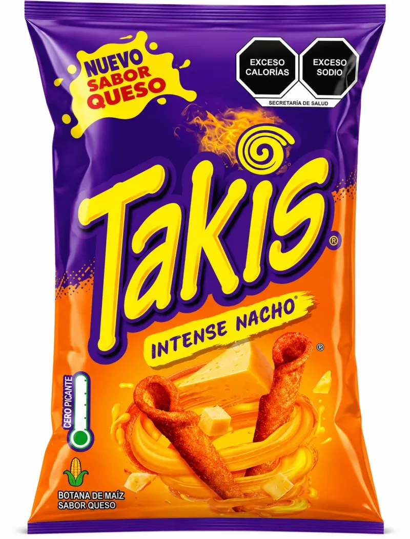 Tortilla Chips Takis intense nachos non-spicy (28.4g)