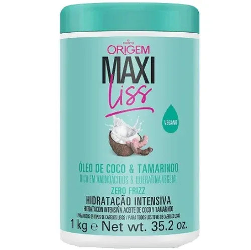 Crema de tratamiento Nazca Origem Maxi Liss con aceite de coco y tamarindo (1Kg)