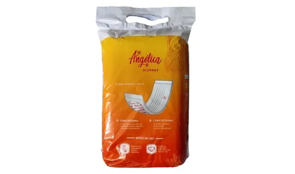 Almohadillas sanitarias sin alas Angelicas (Pqte 24u)