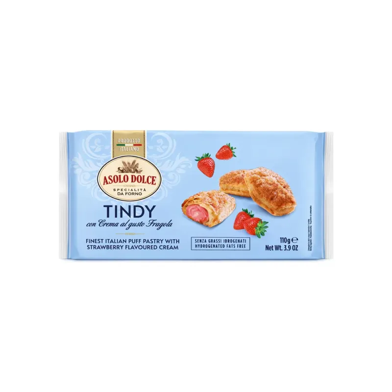 Pastel de hojaldre con crema de fresa Tindy Asolo Dolce (110 g / 3.9 oz)