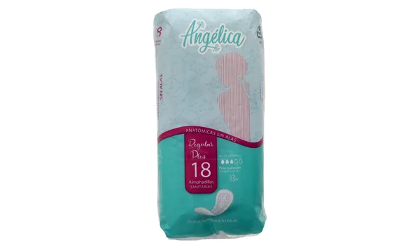 Almohadillas Sanitarias sin alas Angélica (18u)